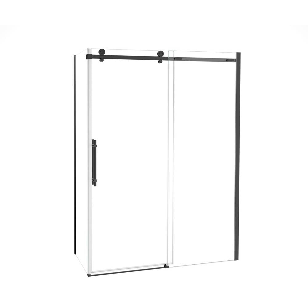 Odyssey SC 60'' x 32'' x 78'' 8mm Sliding Shower Door for Corner Installation with Clear glass in Matte Black