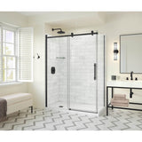 Maax - Odyssey SC 60'' x 32'' x 78'' 8mm Sliding Shower Door for Corner Installation with Clear glass in Matte Black