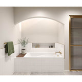Maax - Optik 6032 Acrylic Drop-in End Drain Combined Hydrofeel & Aerofeel Bathtub in White - White