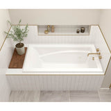 Optik 6032 Acrylic Drop-in End Drain Combined Hydrofeel & Aerofeel Bathtub in White
