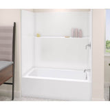 Icon TS6032 AcrylXE Alcove Left Hand Drain One-Piece Tub Shower in White