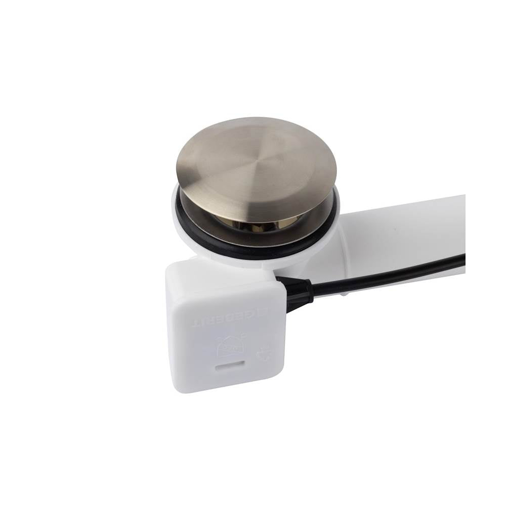 Rotary Turn Cable-Operated Waste and Overflow, 33'' Cable, Complete Kit in Brushed Nickel