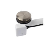 Rotary Turn Cable-Operated Waste and Overflow, 33'' Cable, Complete Kit in Brushed Nickel