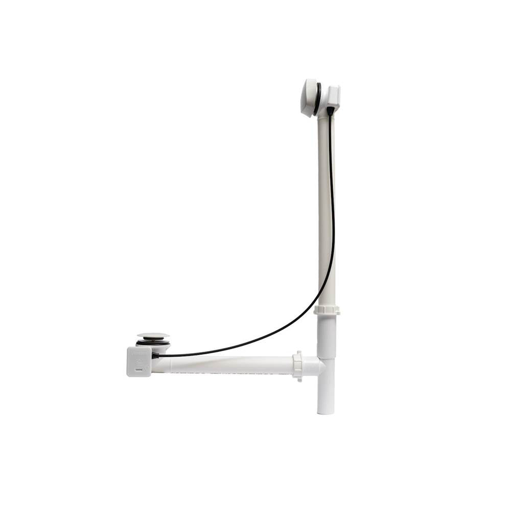 Maax - Rotary Turn Cable-Operated Waste and Overflow, 33'' Cable, Complete Kit in White - White