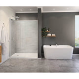 Capella 78 Screen and Return Panel for 36 in. Base with GlassShield glass in Chrome