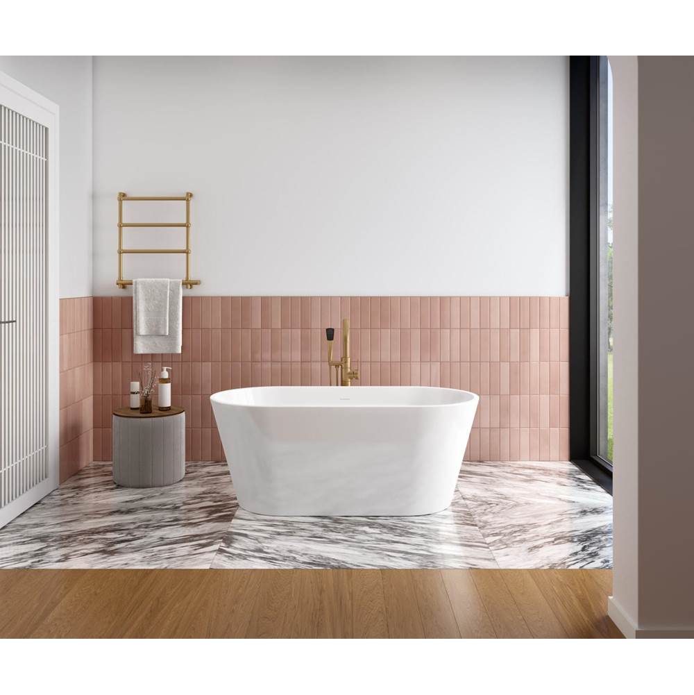 Maax - Chorale 60 x 30 Acrylic Freestanding Center Drain Bathtub in White with White Skirt - White