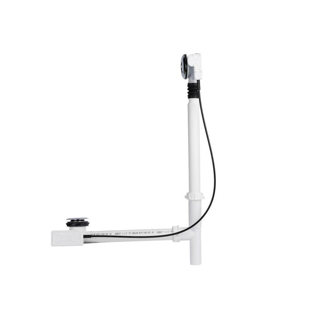 Maax - Push Button Cable-Operated Waste and Overflow with Flexible Neck, 33'' Cable, Complete Kit in Chrome - Chrome