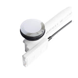 Push Button Cable-Operated Waste and Overflow with Flexible Neck, 33'' Cable, Complete Kit in Chrome