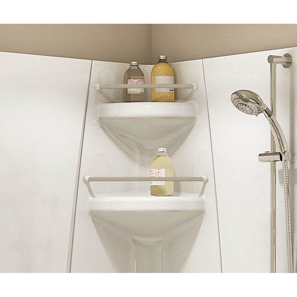 Freestyle 37 Neo-Angle 37 x 37 Acrylic Corner Center Drain One-Piece Shower in White