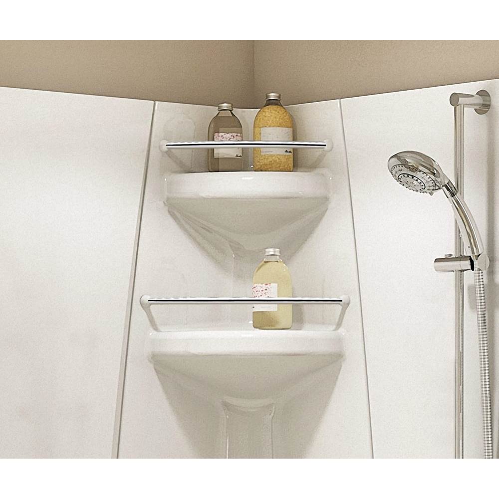 Freestyle 37 Neo-Angle 37 x 37 Acrylic Corner Center Drain One-Piece Shower in White