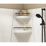 Freestyle 37 Round 37 x 37 Acrylic Corner Center Drain One-Piece Shower in White