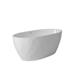 Fura 6732 Acrylic Freestanding Center Drain Bathtub in White