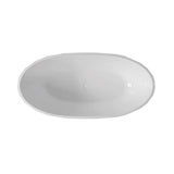 Fura 6732 Acrylic Freestanding Center Drain Bathtub in White