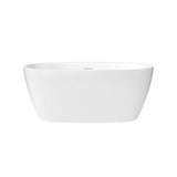 Hatto 5932 Acrylic Freestanding Center Drain Bathtub in White