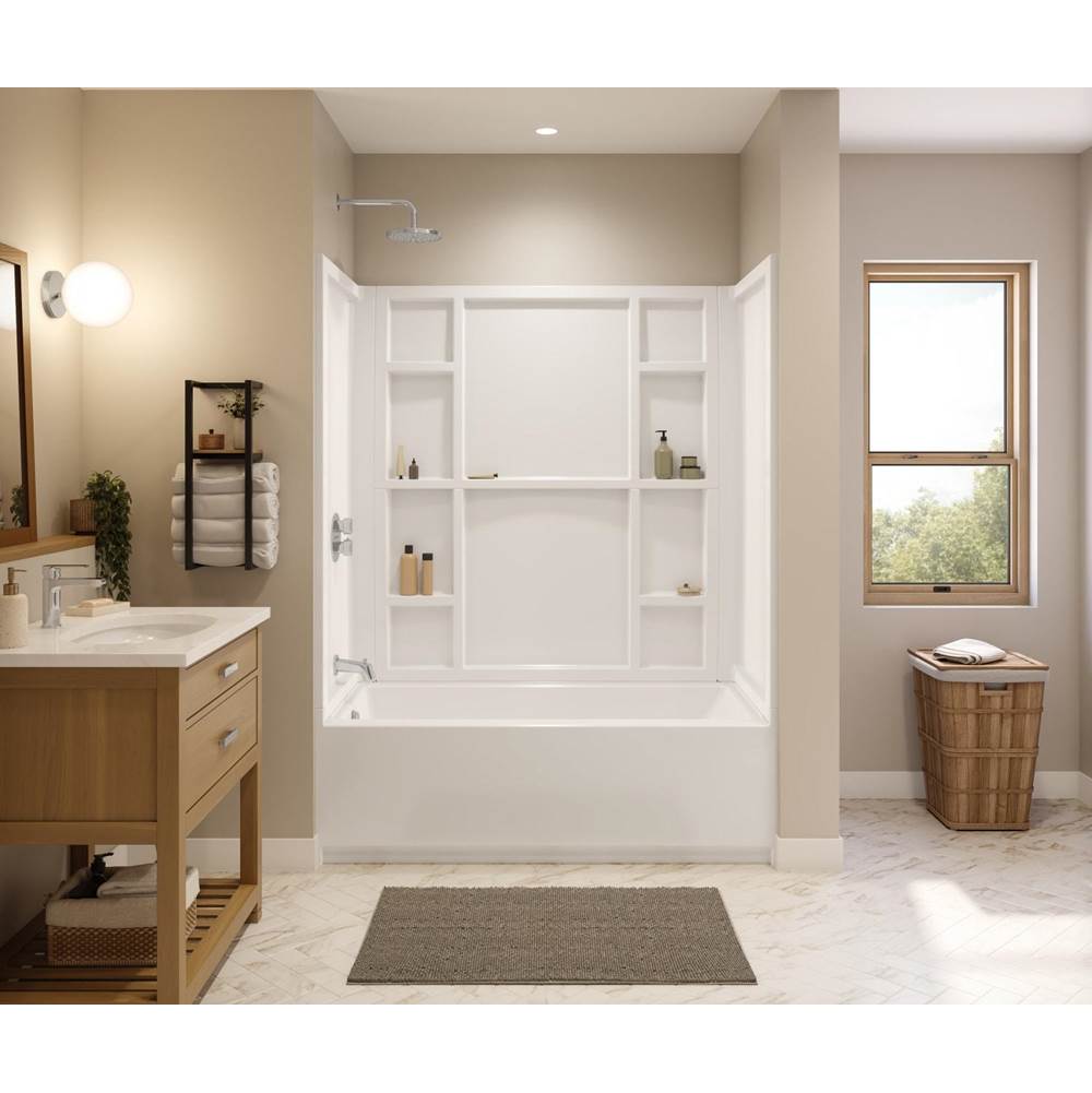 Maax - Interflo 6030 Direct-to-stud 4-piece Alcove Tub Wall Kit in White - White