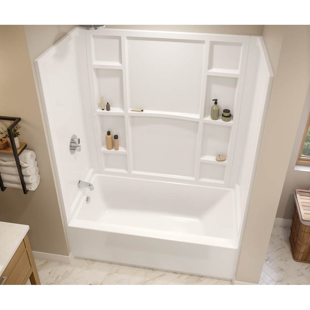 Interflo 6030 Direct-to-stud 4-piece Alcove Tub Wall Kit in White