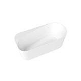 Kuja 6732 Acrylic Freestanding End Drain Bathtub in White