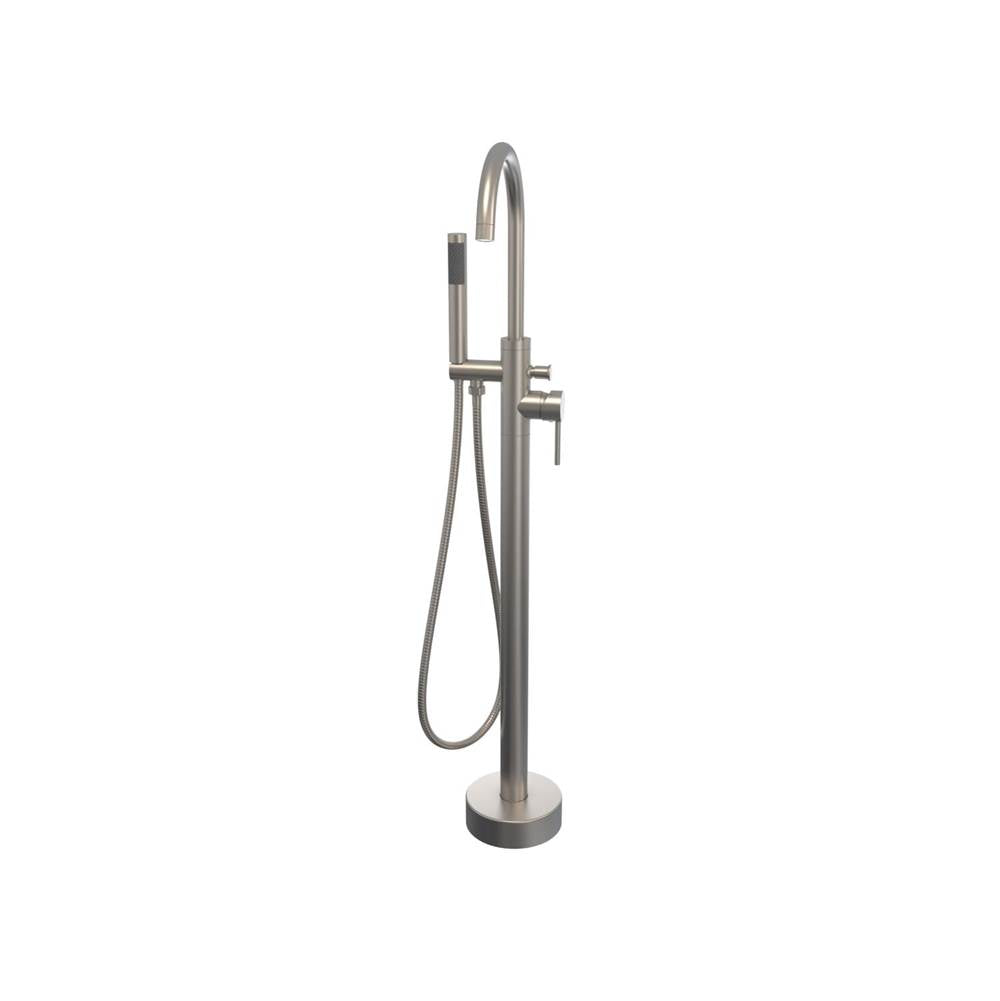 Maax - Linosa Freestanding Tub Faucet with Handshower in Brushed Nickel - Brushed Nickel