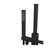 Linosa Freestanding Tub Faucet with Handshower in Black