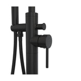 Linosa Freestanding Tub Faucet with Handshower in Black