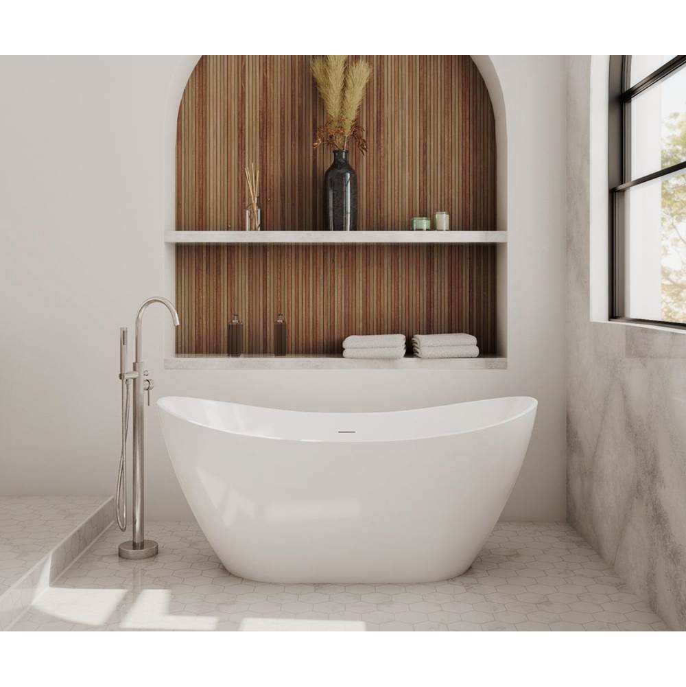 Linosa Freestanding Tub Faucet with Handshower in Brushed Nickel