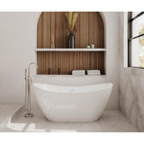Linosa Freestanding Tub Faucet with Handshower in Brushed Nickel