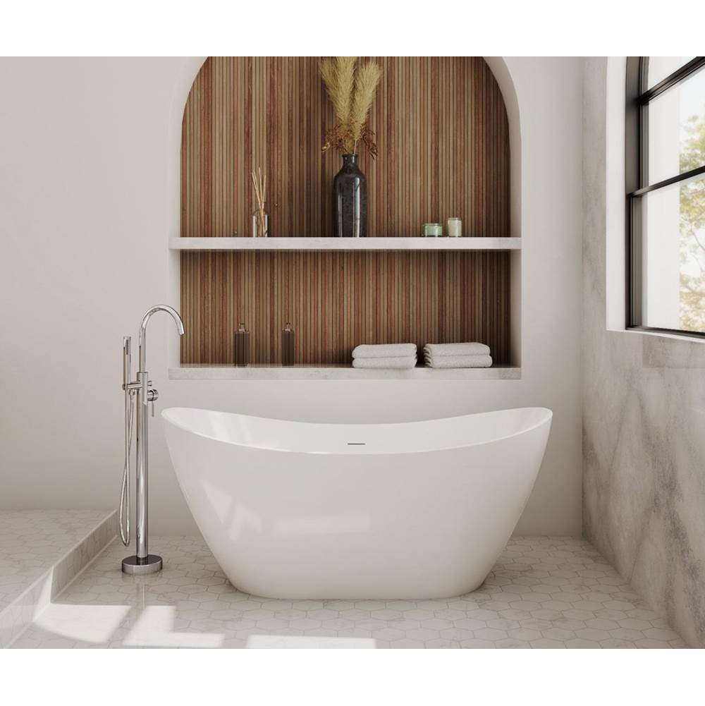 Linosa Freestanding Tub Faucet with Handshower in Chrome