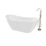 Linosa Freestanding Tub Faucet with Handshower in Brushed Nickel