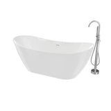 Linosa Freestanding Tub Faucet with Handshower in Chrome