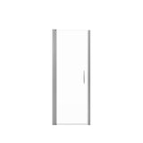 Manhattan 23-25 x 68 in. 6 mm Pivot Shower Door for Alcove Installation with Clear glass & Round Handle in Chrome
