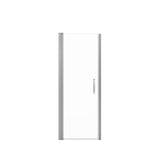 Manhattan 23-25 x 68 in. 6 mm Pivot Shower Door for Alcove Installation with Clear glass & Square Handle in Chrome