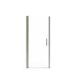 Manhattan 29-31 x 68 in. 6 mm Pivot Shower Door for Alcove Installation with Clear glass & Square Handle in Brushed Nickel