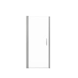 Manhattan 29-31 x 68 in. 6 mm Pivot Shower Door for Alcove Installation with Clear glass & Round Handle in Chrome