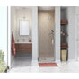 Maax - Manhattan 31-33 x 68 in. 6 mm Pivot Shower Door for Alcove Installation with Clear glass & Square Handle in Chrome