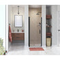 Maax - Manhattan 31-33 x 68 in. 6 mm Pivot Shower Door for Alcove Installation with Clear glass & Round Handle in Matte Black