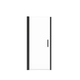 Manhattan 29-31 x 68 in. 6 mm Pivot Shower Door for Alcove Installation with Clear glass & Square Handle in Matte Black