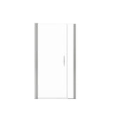 Manhattan 35-37 x 68 in. 6 mm Pivot Shower Door for Alcove Installation with Clear glass & Square Handle in Chrome