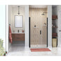 Maax - Manhattan 41-43 x 68 in. 6 mm Pivot Shower Door for Alcove Installation with Clear glass & Square Handle in Matte Black
