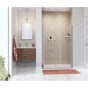 Maax - Manhattan 51-53 x 68 in. 6 mm Pivot Shower Door for Alcove Installation with Clear glass & Square Handle in Chrome