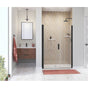 Maax - Manhattan 47-49 x 68 in. 6 mm Pivot Shower Door for Alcove Installation with Clear glass & Square Handle in Matte Black