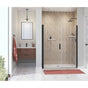 Maax - Manhattan 53-55 x 68 in. 6 mm Pivot Shower Door for Alcove Installation with Clear glass & Square Handle in Matte Black