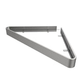 Maax - Manhattan Corner Shelf with Glass in Brushed Chrome - Brushed Chrome