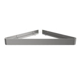 Manhattan Corner Shelf with Glass in Brushed Chrome