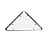 Manhattan Corner Shelf with Glass in Brushed Chrome
