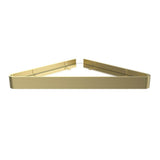 Manhattan Corner Shelf with Glass in Brushed Gold