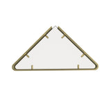 Manhattan Corner Shelf with Glass in Brushed Gold