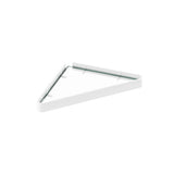 Manhattan Corner Shelf with Glass in Glossy White