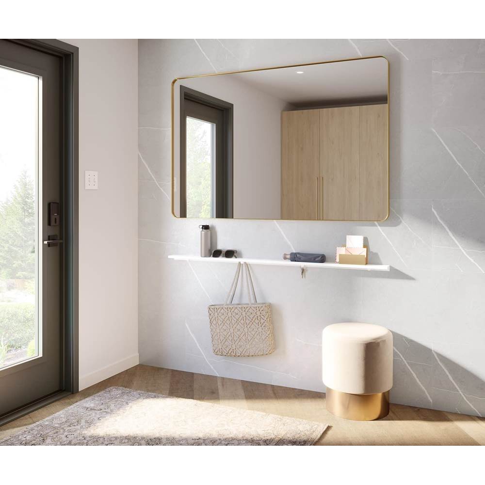 Manhattan 57 in. Long Shelf in Matte White