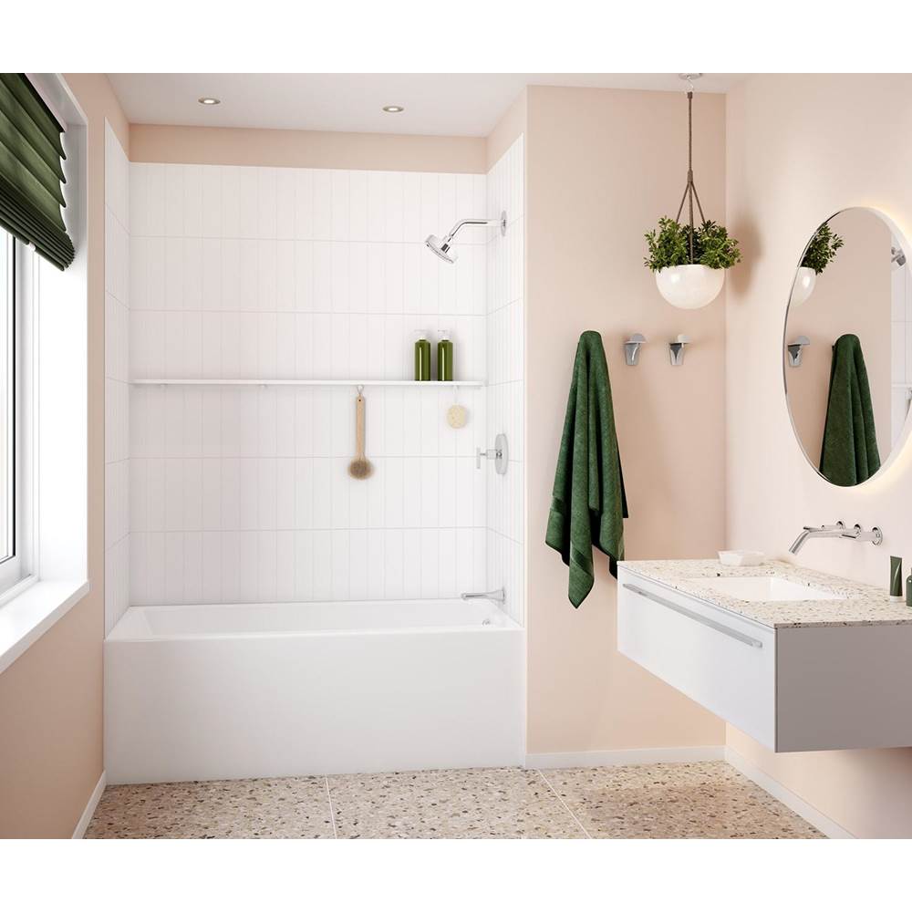 Manhattan 57 in. Long Shelf in Matte White