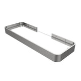Maax - Manhattan Rectangular Shelf with Glass in Brushed Chrome - Brushed Chrome